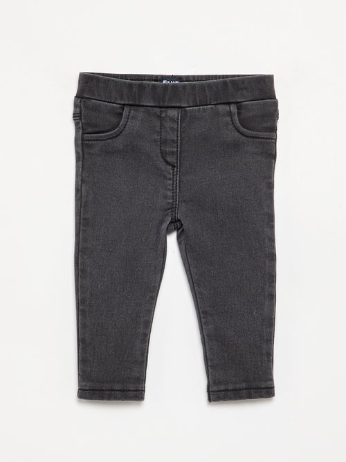 Denim-look stretch jeggings - Kiabi