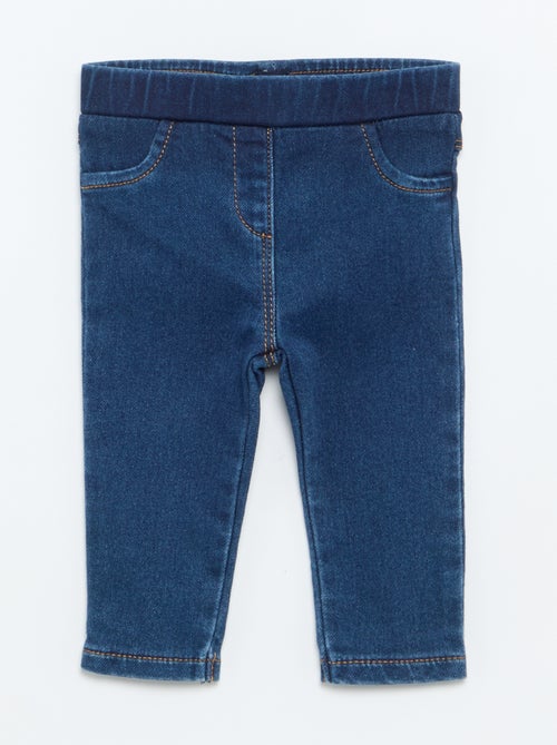 Denim-look stretch jeggings - Kiabi