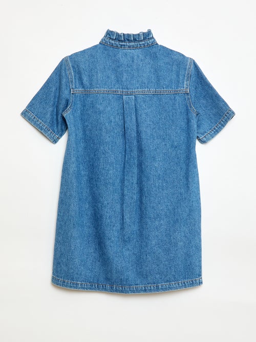Denim Mao Collar Dress - Kiabi