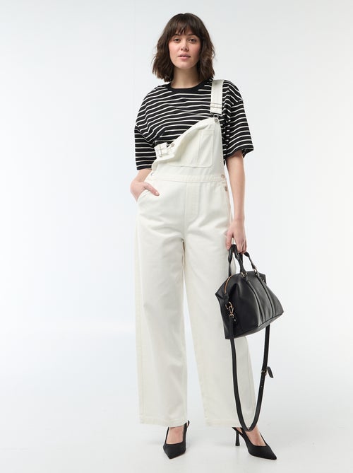 Denim Overalls with Front Pocket - Kiabi Denim Overalls with Front Pocket - Kiabi