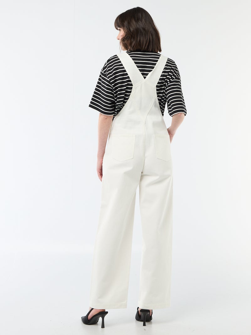 Denim Overalls with Front Pocket White - Kiabi