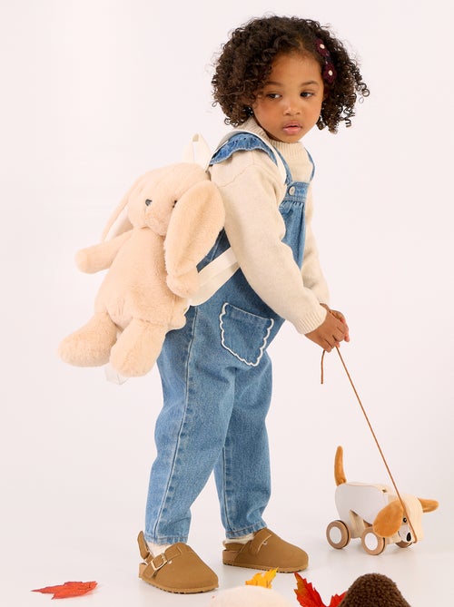 Denim overalls with ruffled straps - Kiabi