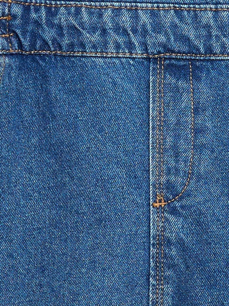 Denim Overalls with Ruffles Blue - Kiabi
