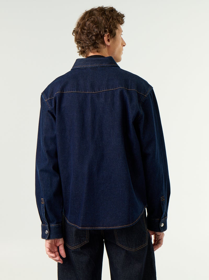 Denim Overshirt Blue - Kiabi