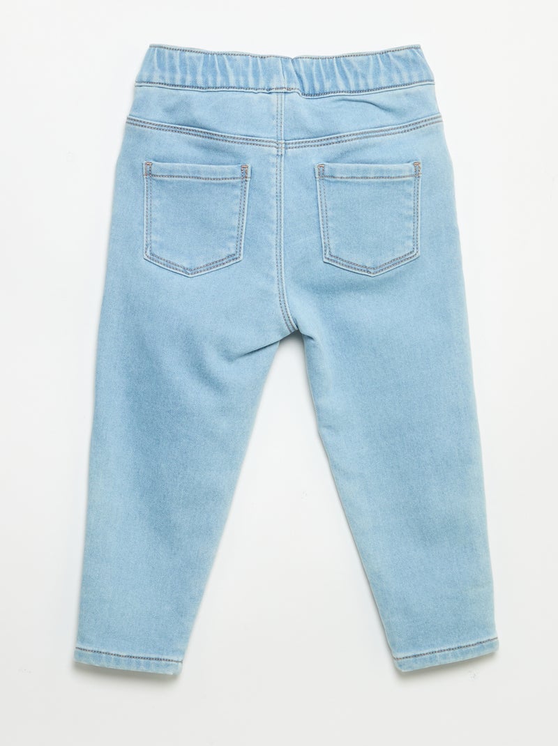 Denim Pants with Cuffed Ankles Blue - Kiabi
