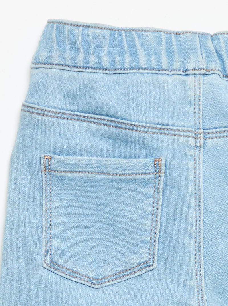 Denim Pants with Cuffed Ankles Blue - Kiabi
