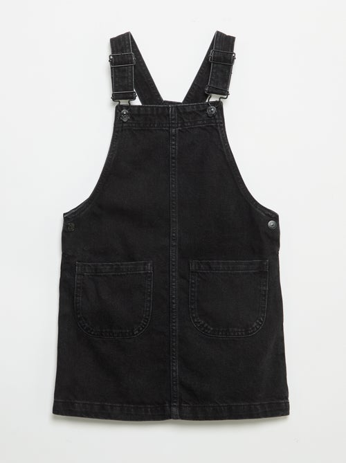 Denim pinafore dress with 2 patch pockets - Kiabi