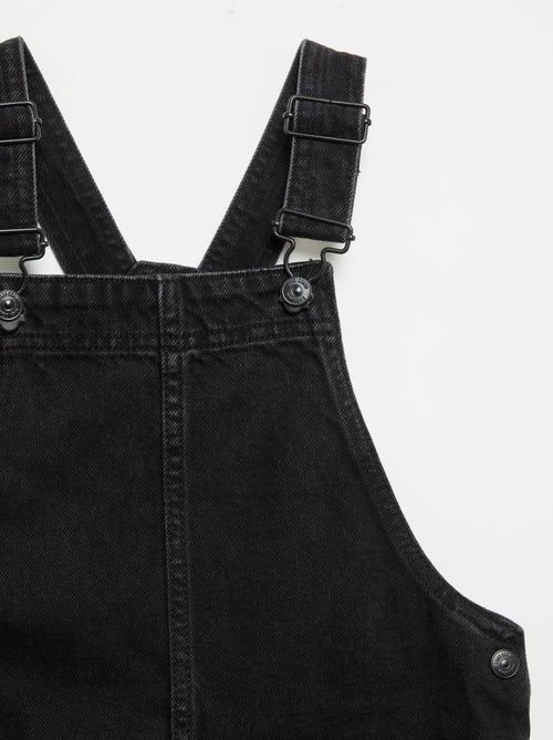 Denim pinafore dress with 2 patch pockets - Kiabi