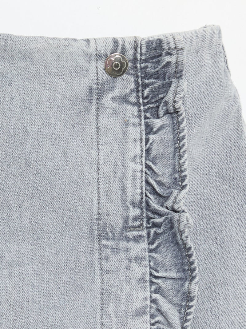 Denim-Rock-Shorts Gris - Kiabi