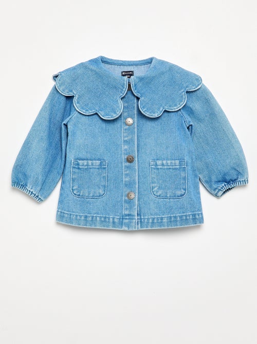 Denim shirt with Peter Pan collar - Kiabi