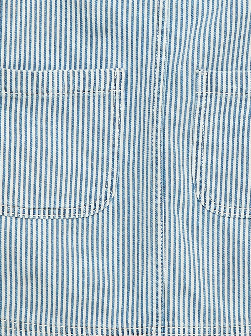 Denim Short Dungaree Dress Blue - Kiabi