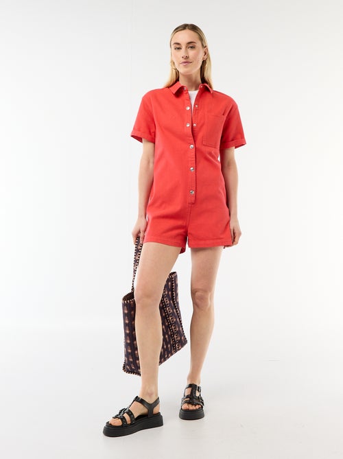Denim Short Jumpsuit - Kiabi