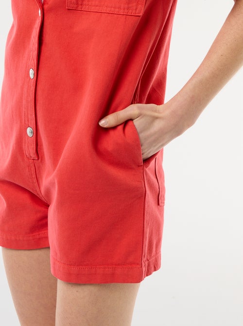 Denim Short Jumpsuit - Kiabi