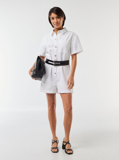 Denim Short Jumpsuit - Kiabi