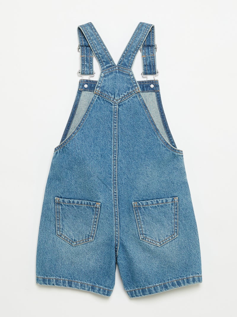 Denim Short Overalls Blue - Kiabi