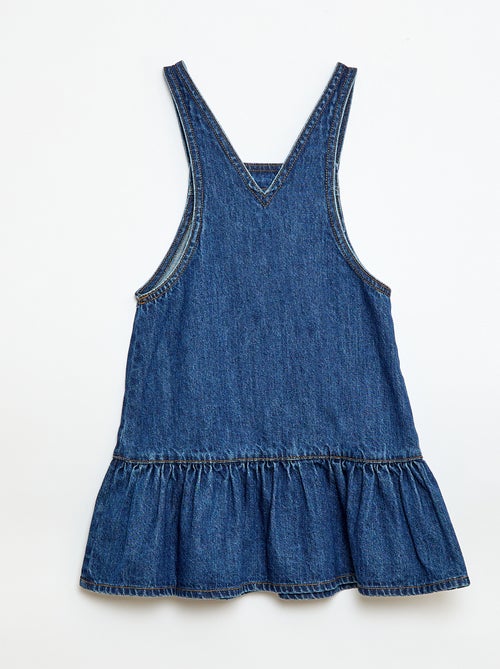 Denim Short Overalls Dress - Kiabi