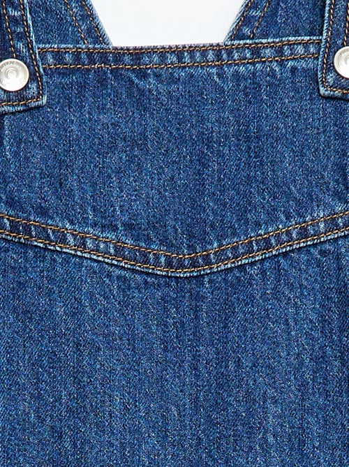 Denim Short Overalls Dress - Kiabi