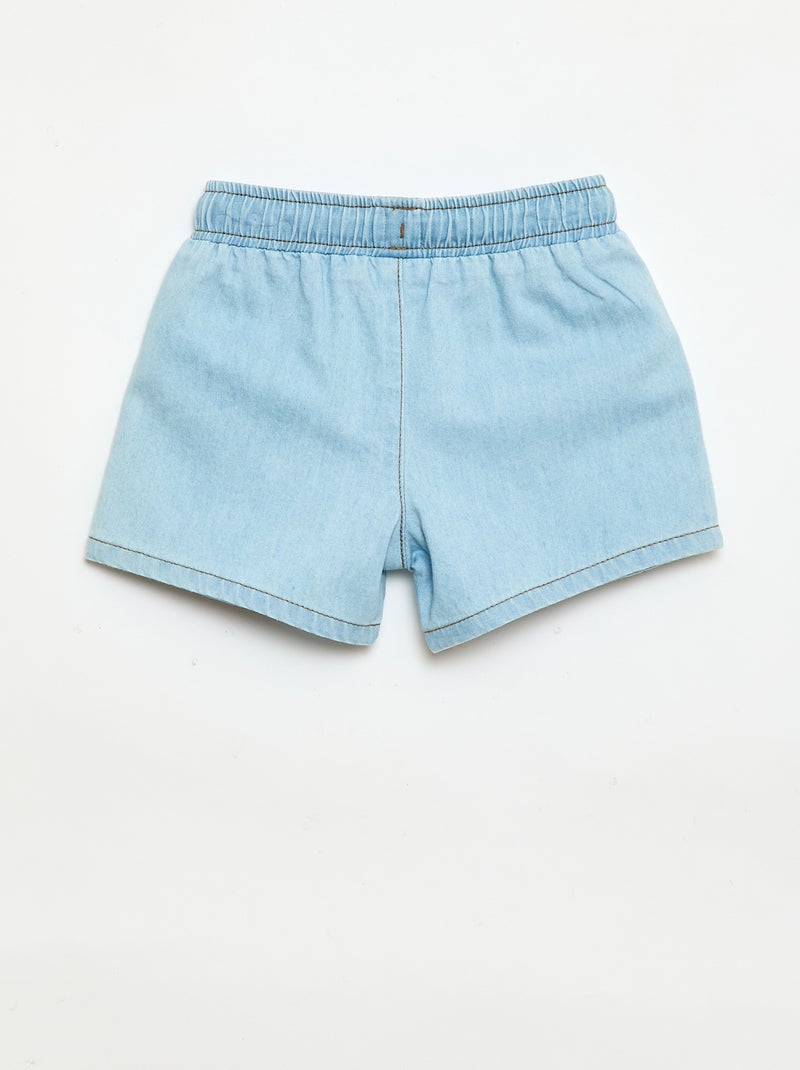 Denim shorts with 2 large pockets Blue - Kiabi
