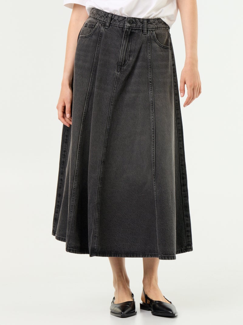 Denim skirt Black - Kiabi