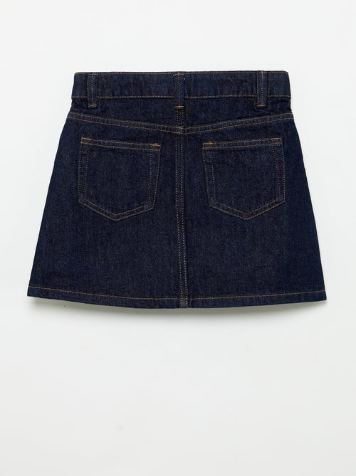 Denim skirt with braided pockets - Kiabi