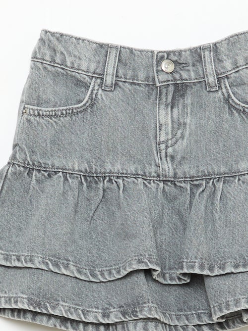 Denim Skirt with Ruffles - Kiabi