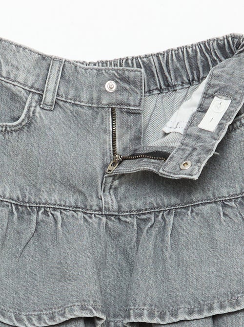 Denim Skirt with Ruffles - Kiabi