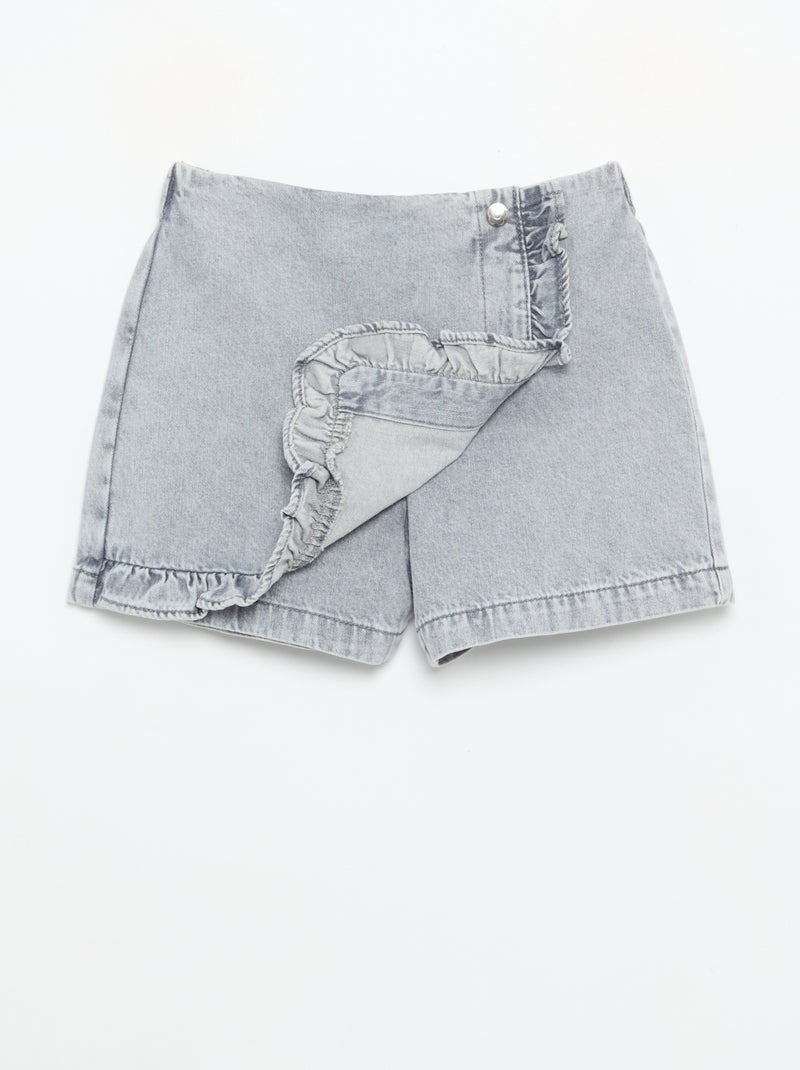 Denim Skort Grey - Kiabi