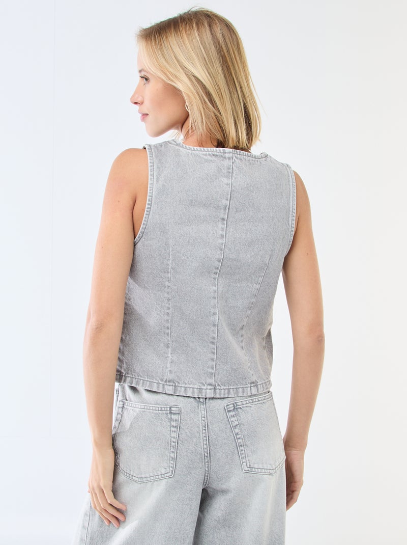 Denim Suit Vest Grey - Kiabi