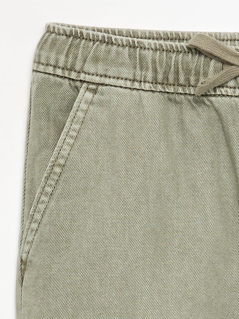 Denim trousers - comfortable fit Green - Kiabi
