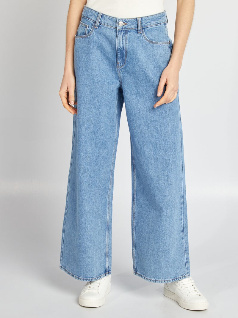 Denim Wide Leg Hose - L28 Dreifachstein - Kiabi
