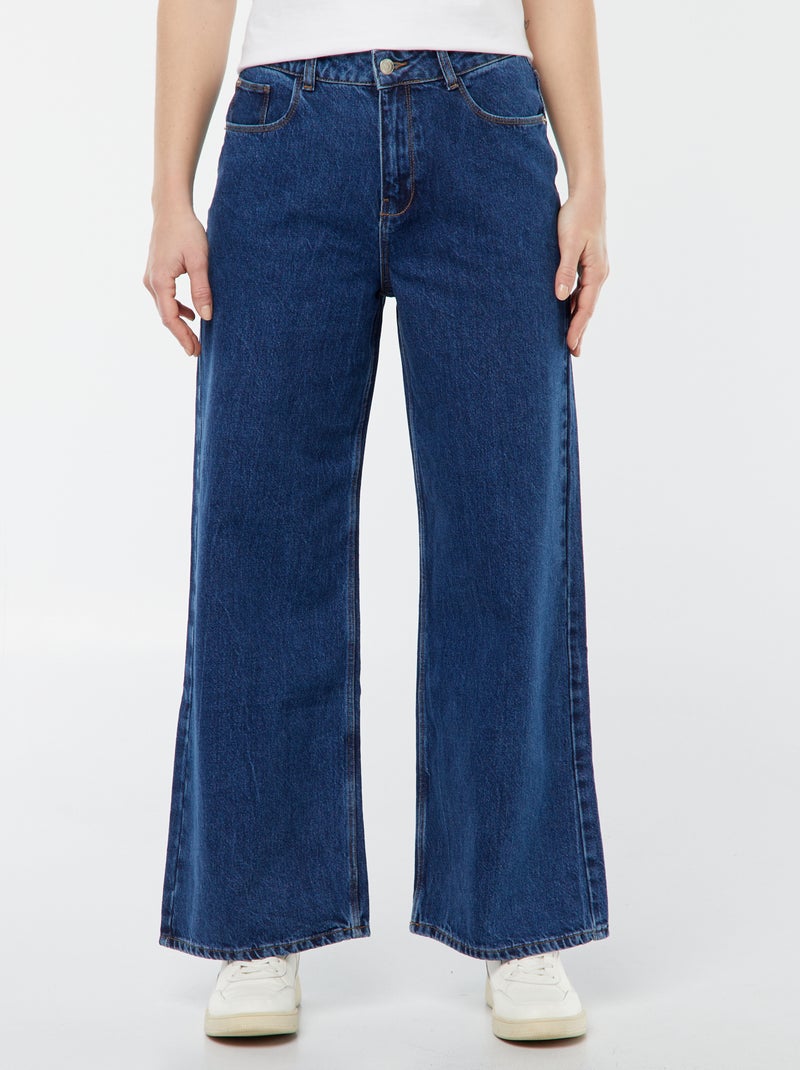 Denim wide leg pants - L28 BLUE - Kiabi