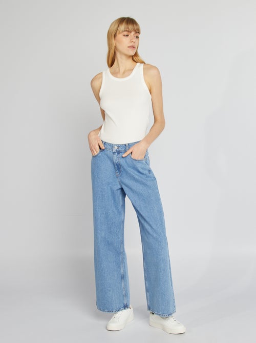Denim wide leg pants - L28 - Kiabi