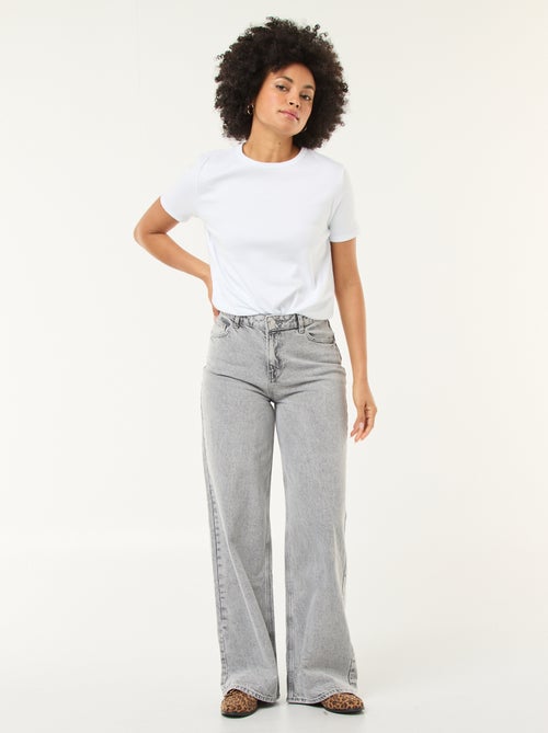 Denim wide leg pants - L28 - Kiabi