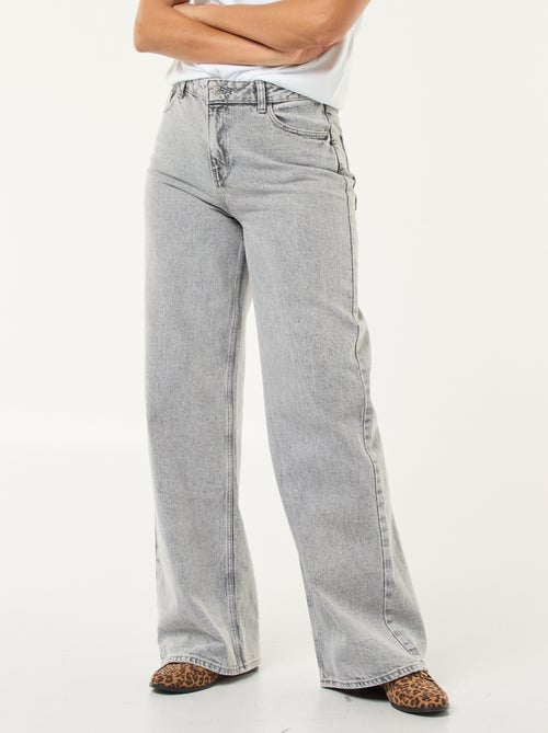 Denim wide leg pants - L28 - Kiabi