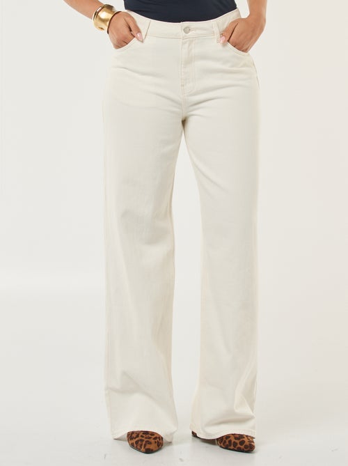 Denim wide leg pants - L28 - Kiabi Denim wide leg pants - L28 - Kiabi