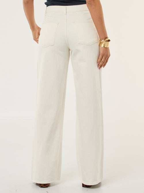Denim wide leg pants - L28 - Kiabi Denim wide leg pants - L28 - Kiabi