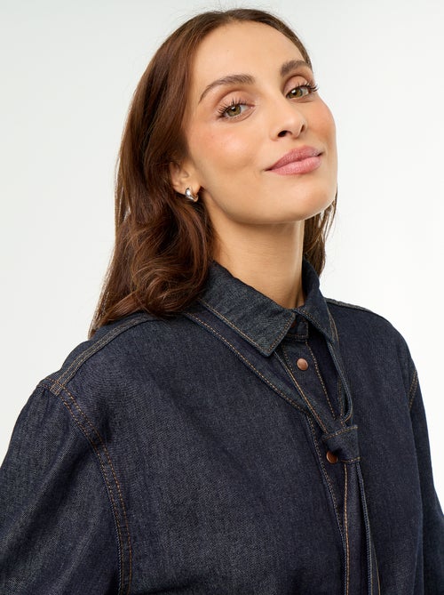 Denimhemd mit Schluppenkragen - Kiabi Denimhemd mit Schluppenkragen - Kiabi