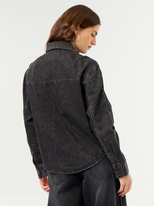 Denimhemd mit Schluppenkragen - Kiabi Denimhemd mit Schluppenkragen - Kiabi