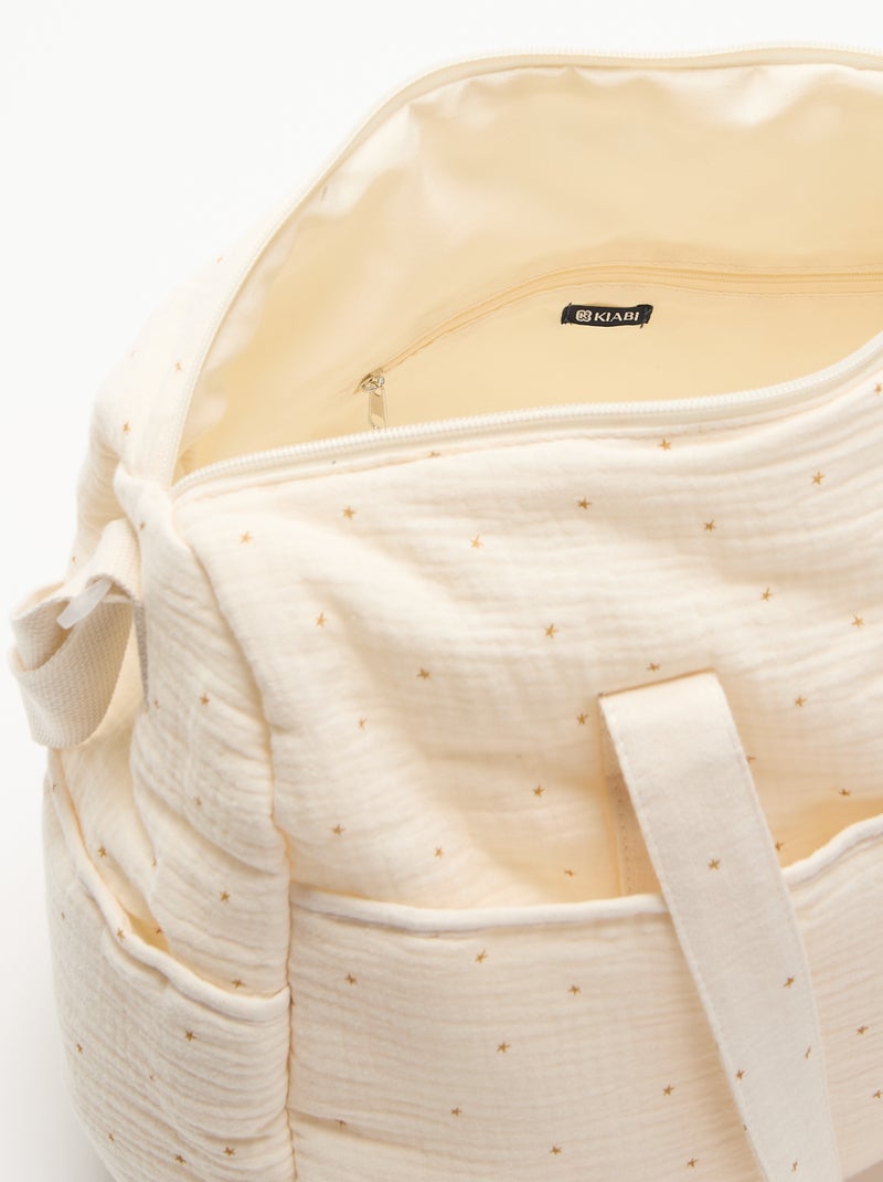Diaper bag with exterior and interior pockets Beige - Kiabi