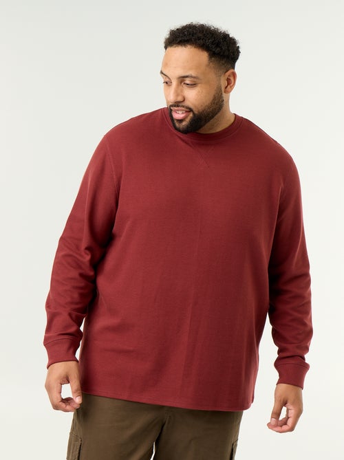 Dickes Langarmshirt mit Rundhalsausschnitt - Kiabi