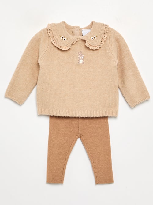 "Disney" 2-piece Knitted Set - Sweater + Leggings - Kiabi