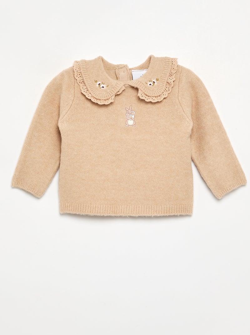 "Disney" 2-piece Knitted Set - Sweater + Leggings Beige - Kiabi