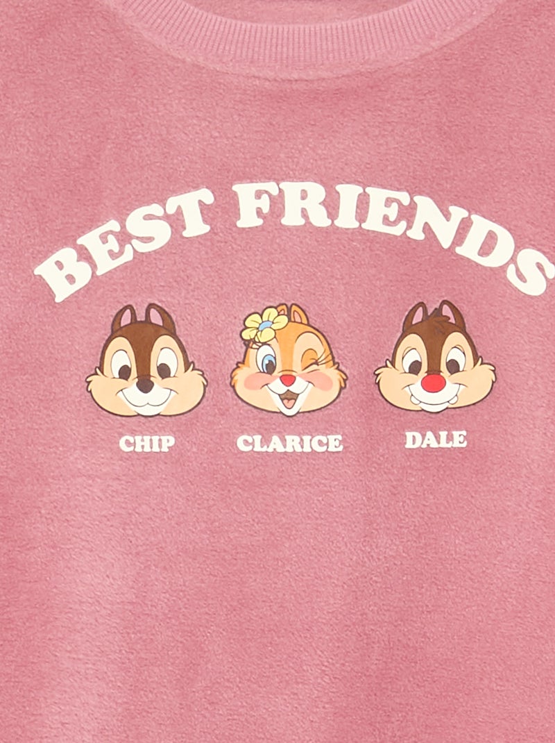 Disney 2-piece Pajamas - Sweatshirt + Pants Pink - Kiabi