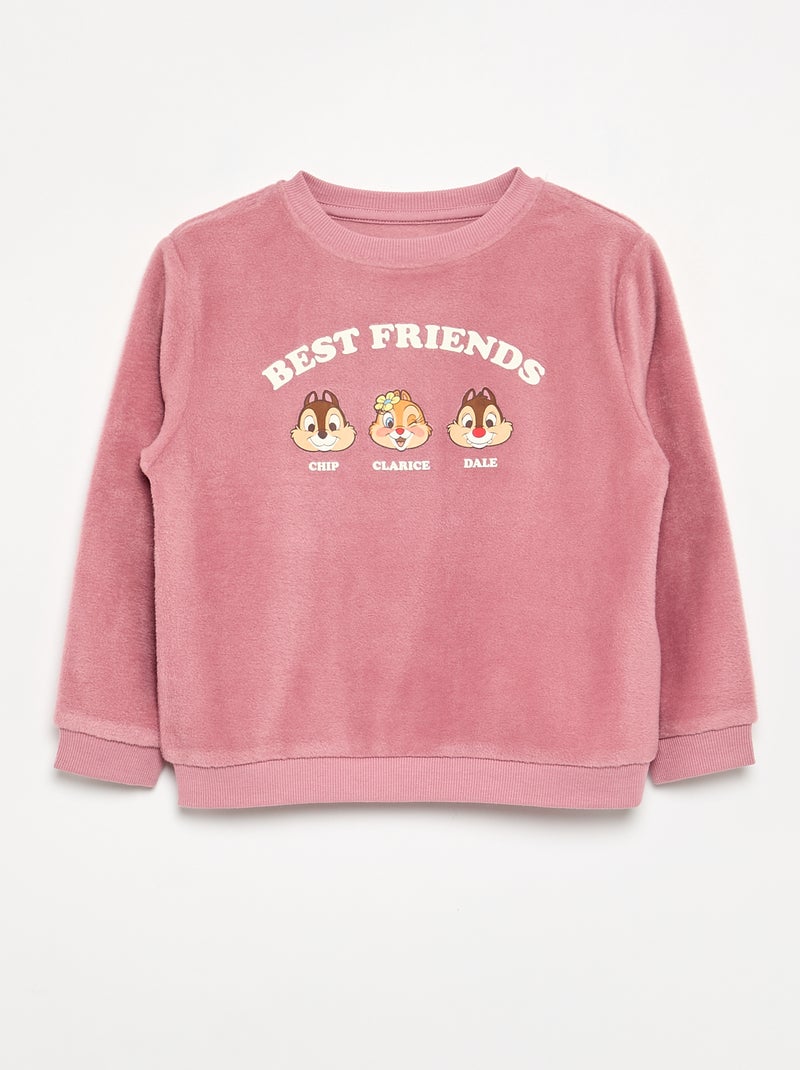 Disney 2-piece Pajamas - Sweatshirt + Pants Pink - Kiabi