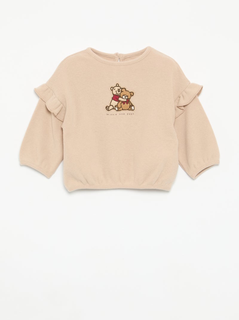 Disney 2-piece set - Ruffled sweatshirt + leggings Beige - Kiabi