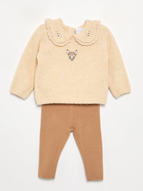 "Disney" 2-teiliges Strick-Set - Pullover + Leggings - Kiabi