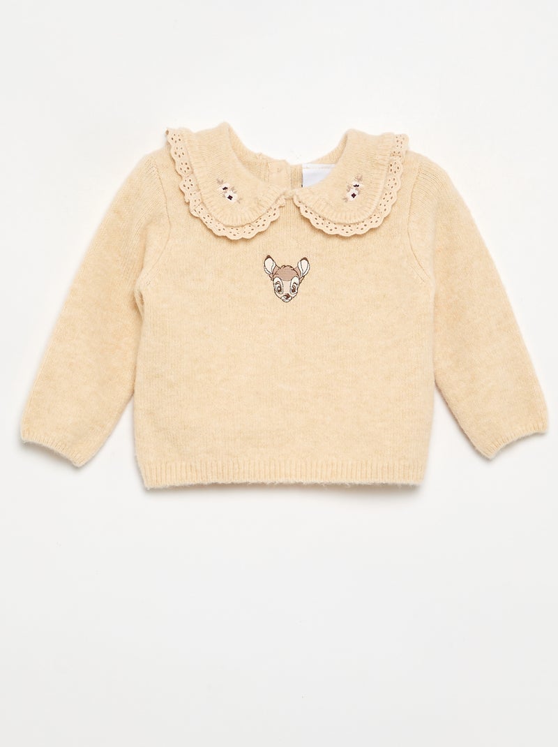 "Disney" 2-teiliges Strick-Set - Pullover + Leggings Beige - Kiabi