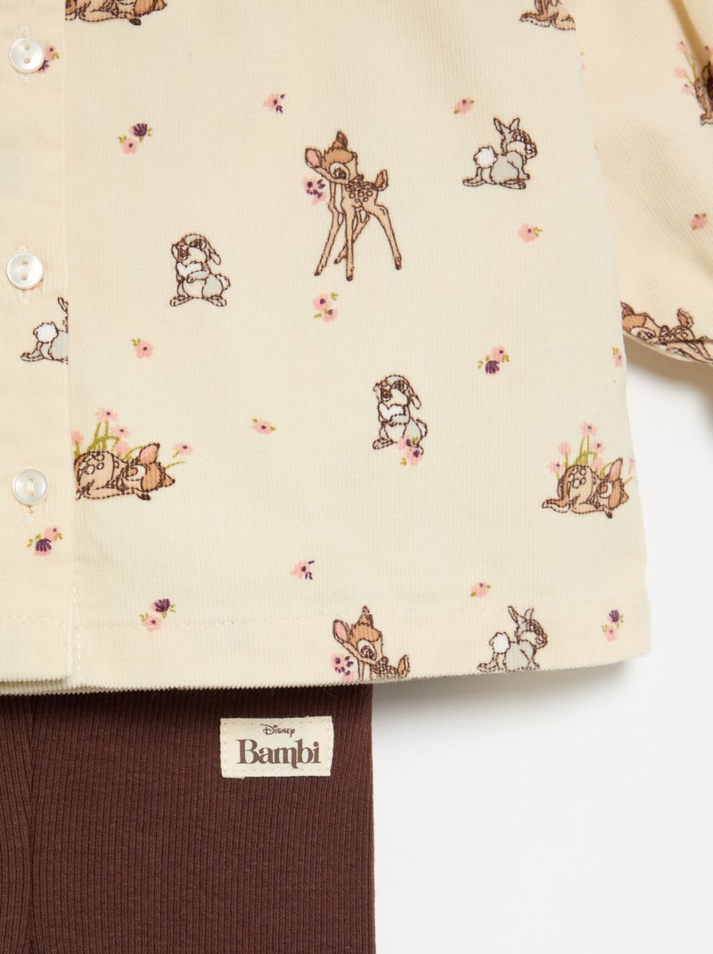 "Disney" "Bambi" 2-teiliges Set - Oberteil + Leggings Beige - Kiabi