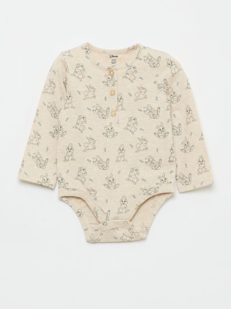 Disney' Bodysuit, Knitted Dungarees & Beanie Set - 3 Pieces Blue - Kiabi