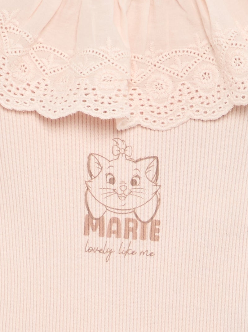 Disney Bodysuit with Embroidered Collar Pink - Kiabi
